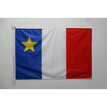 Pavillon nautique Acadie 45x30cm - Drapeau de bateau acadien - Canada 30 x 45 cm