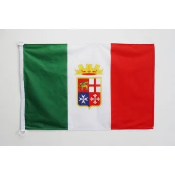 Pavillon nautique naval militaire de l\'Italie 45x30cm - Drapeau de bateau italien 30 x 45 cm