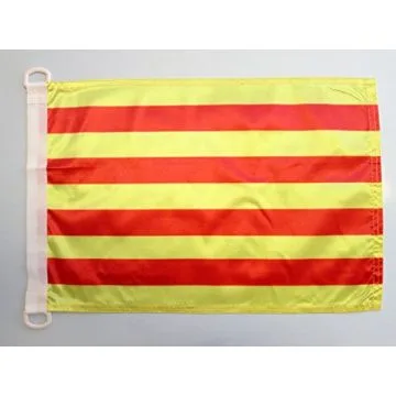 PAVILLON NAUTIQUE CATALOGNE 45x30cm - DRAPEAU DE BATEAU CATALAN 30 x 45 cm