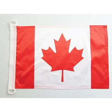 PAVILLON NAUTIQUE CANADA 45x30cm - DRAPEAU DE BATEAU CANADIEN 30 x 45 cm