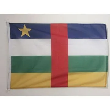 PAVILLON NAUTIQUE CENTRAFRIQUE 45x30cm - DRAPEAU DE BATEAU CENTRAFRICAIN 30 x 45 cm