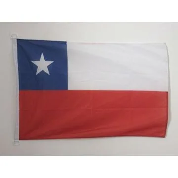PAVILLON NAUTIQUE CHILI 45x30cm - DRAPEAU DE BATEAU CHILIEN 30 x 45 cm