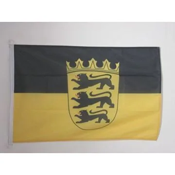 PAVILLON NAUTIQUE BADE-WURTEMBERG 45x30cm - DRAPEAU DE BATEAU BADEN-WÍ?RTTEMBERG - LAND ALLEMAGNE 30 x 45 cm