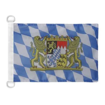 Pavillon nautique Bavière avec lion 45x30 cm Anneaux Plastiques