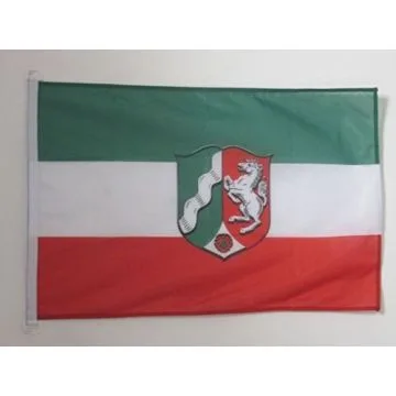 PAVILLON NAUTIQUE RHÍ?NANIE-DU-NORD-WESTPHALIE 45x30cm - DRAPEAU DE BATEAU NORDRHEIN-WESTFALEN - LAND ALLEMAGNE 30 x 45 cm
