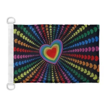Pavillon nautique Arc-en-Ciel Amour 45x30 cm Anneaux Plastiques