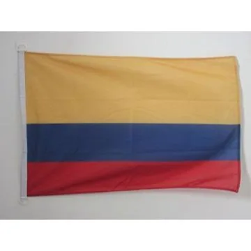 PAVILLON NAUTIQUE COLOMBIE 45x30cm - DRAPEAU DE BATEAU COLOMBIEN 30 x 45 cm