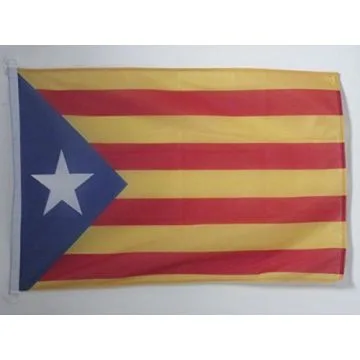 PAVILLON NAUTIQUE CATALOGNE ESTELADA 45x30cm - DRAPEAU DE BATEAU CATALAN INDÍ?PENDENTISTE - CATALUÍ?A 30 x 45 cm