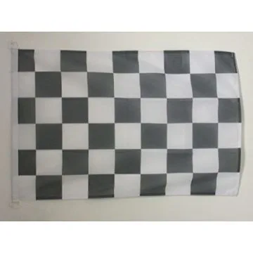 PAVILLON NAUTIQUE DAMIER NOIR ET BLANC 45x30cm - DRAPEAU DE BATEAU Í? DAMIERS - COURSE AUTOMOBILE - FORMULE 1 30 x 45 cm