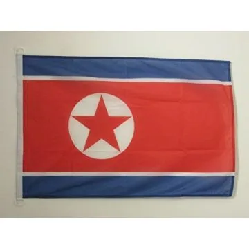PAVILLON NAUTIQUE CORÍ?E DU NORD 45x30cm - DRAPEAU DE BATEAU NORD CORÍ?EN 30 x 45 cm