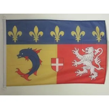 PAVILLON NAUTIQUE RHÍ?NE-ALPES 45x30cm - DRAPEAU DE BATEAU RHÍ?NALPIN - FRANCE 30 x 45 cm