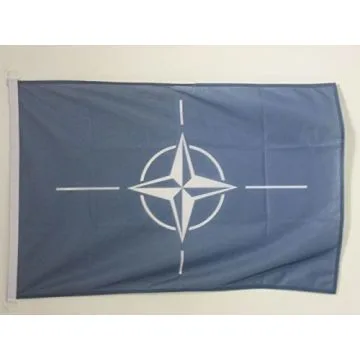 PAVILLON NAUTIQUE OTAN 45x30cm - DRAPEAU DE BATEAU DE L\'OTAN 30 x 45 cm