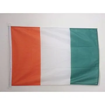 PAVILLON NAUTIQUE CÍ?TE D\'IVOIRE 45x30cm - DRAPEAU DE BATEAU IVOIRIEN 30 x 45 cm