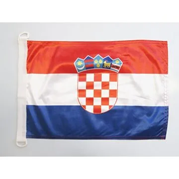 PAVILLON NAUTIQUE CROATIE 45x30cm - DRAPEAU DE BATEAU CROATE 30 x 45 cm