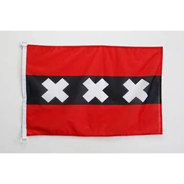 Pavillon nautique Amsterdam 45x30cm - Drapeau de bateau hollandais - Pays-Bas 30 x 45 cm
