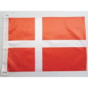 PAVILLON NAUTIQUE DANEMARK 45x30cm - DRAPEAU DE BATEAU DANOIS 30 x 45 cm