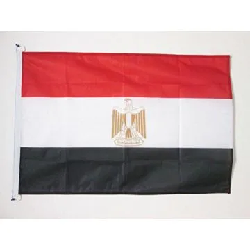 PAVILLON NAUTIQUE EGYPTE 45x30cm - DRAPEAU DE BATEAU EGYPTIEN 30 x 45 cm