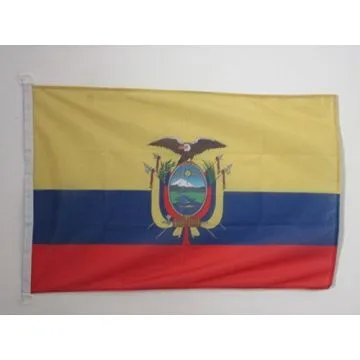 PAVILLON NAUTIQUE EQUATEUR 45x30cm - DRAPEAU DE BATEAU Í?QUATORIEN 30 x 45 cm