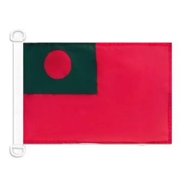 Pavillon nautique Pavillon Civil Bangladesh 45x30 cm Anneaux Plastiques
