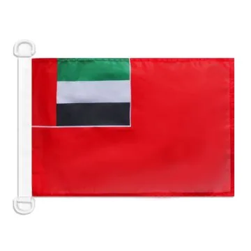 Pavillon nautique Pavillon Civil Emirats Arabes Unis 45x30 cm Anneaux Plastiques