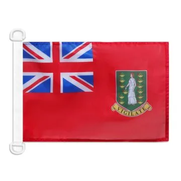 Pavillon nautique Pavillon Civil Iles Vierges britanniques 45x30 cm Anneaux Plastiques