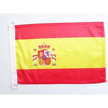 PAVILLON NAUTIQUE ESPAGNE 45x30cm - DRAPEAU DE BATEAU ESPAGNOL 30 x 45 cm