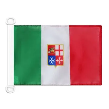 Pavillon nautique Pavillon Civil Italie 45x30 cm Anneaux Plastiques