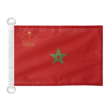 Pavillon nautique Pavillon Civil Maroc 45x30 cm Anneaux Plastiques