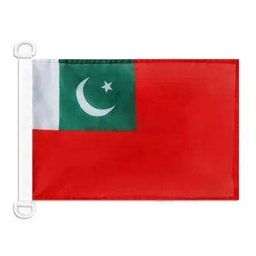 Pavillon nautique Pavillon Civil Pakistan 45x30 cm Anneaux Plastiques
