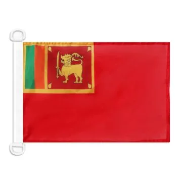 Pavillon nautique Pavillon Civil Sri Lanka 45x30 cm Anneaux Plastiques