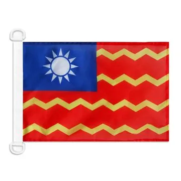 Pavillon nautique Pavillon Civil Taiwan 45x30 cm Anneaux Plastiques
