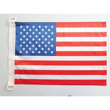 PAVILLON NAUTIQUE ETATS-UNIS 45x30cm - DRAPEAU DE BATEAU AMÉRICAIN - USA 30 x 45 cm