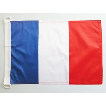 PAVILLON NAUTIQUE FRANCE 45x30cm - DRAPEAU DE BATEAU FRANÇAIS 30 x 45 cm