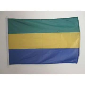 PAVILLON NAUTIQUE GABON 45x30cm - DRAPEAU DE BATEAU GABONAIS 30 x 45 cm