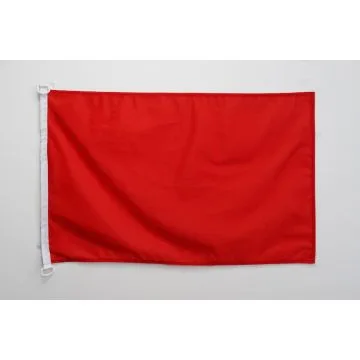 Pavillon nautique Unicolore Rouge 45x30cm - Drapeau de bateau de couleur rouge 30 x 45 cm