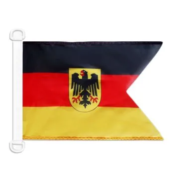 Pavillon nautique Pavillon de guerre Allemagne 45x30 cm Anneaux Plastiques