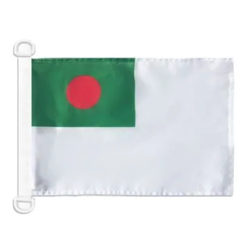 Pavillon nautique Pavillon de guerre Bangladesh 45x30 cm Anneaux Plastiques