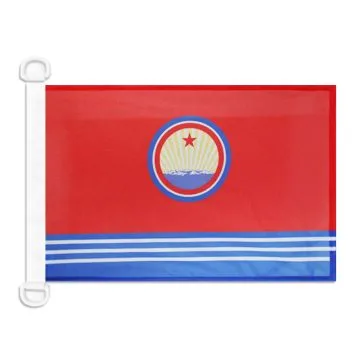 Pavillon nautique Pavillon de guerre Corée du Nord 45x30 cm Anneaux Plastiques
