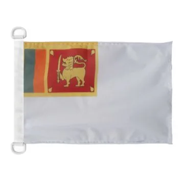 Pavillon nautique Pavillon de guerre Sri Lanka 45x30 cm Anneaux Plastiques