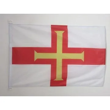 PAVILLON NAUTIQUE GUERNESEY 45x30cm - DRAPEAU DE BATEAU ANGLAIS 30 x 45 cm