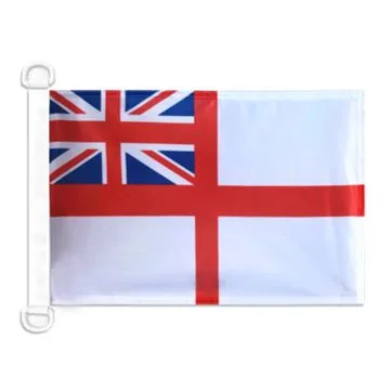 Pavillon nautique Marine militaire britannique 45x30 cm Anneaux Plastiques
