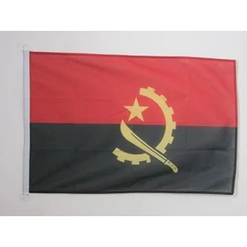 PAVILLON NAUTIQUE ANGOLA 45x30cm - DRAPEAU DE BATEAU ANGOLAIS 30 x 45 cm