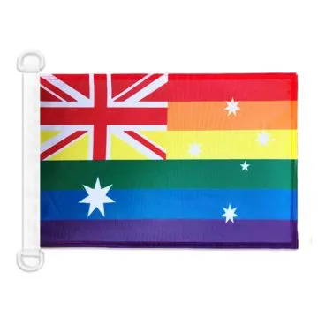 Pavillon nautique Australie Arc-En-Ciel 45x30 cm Anneaux Plastiques
