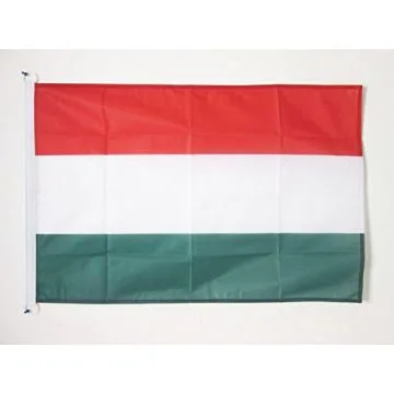 PAVILLON NAUTIQUE HONGRIE 45x30cm - DRAPEAU DE BATEAU HONGROIS 30 x 45 cm