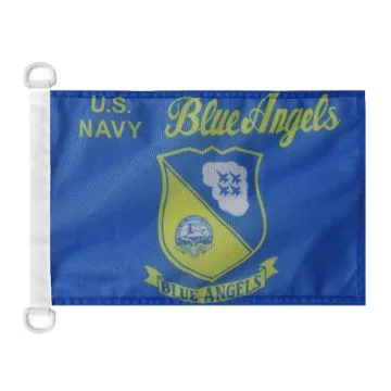Pavillon nautique Blue Angels Navy US 45x30 cm Anneaux Plastiques