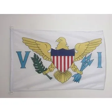 PAVILLON NAUTIQUE IIES VIERGES DES ETATS-UNIS 45x30cm - DRAPEAU DE BATEAU AMÍ?RICAIN 30 x 45 cm