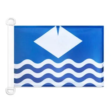 Pavillon nautique Île de Wight 45x30 cm Anneaux Plastiques