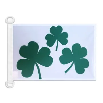 Pavillon nautique Trèfle irlandais Shamrock 45x30 cm Anneaux Plastiques