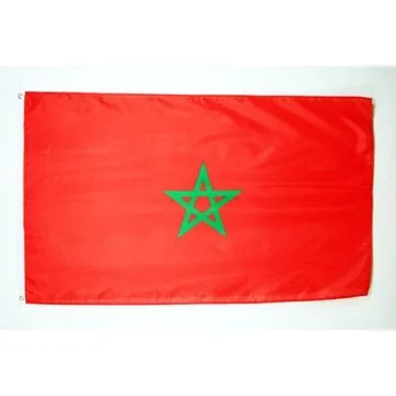 DRAPEAU MAROC 150x90cm - DRAPEAU MAROCAIN 90 x 150 cm Polyester léger