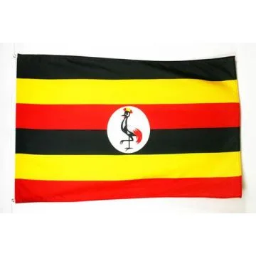DRAPEAU OUGANDA 150x90cm - DRAPEAU OUGANDAIS 90 x 150 cm Polyester léger